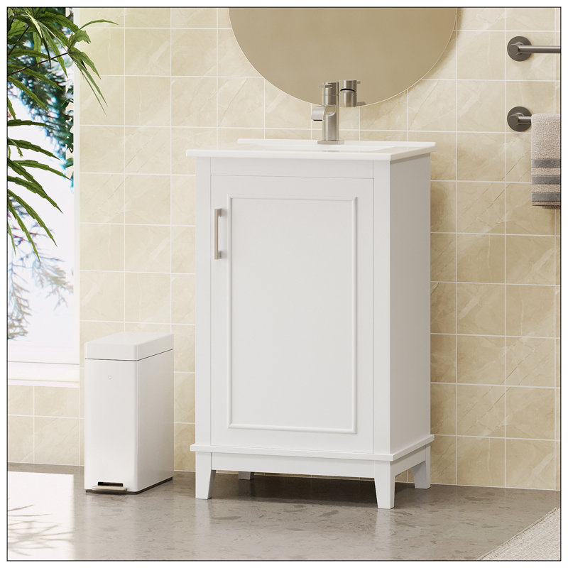 Petite armoire de meuble-lavabo 20 pouces, Blanc