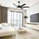 Matte Black Integrated Led 6 Speed Color Changing Indoor Ceiling Fan With Light And Remote