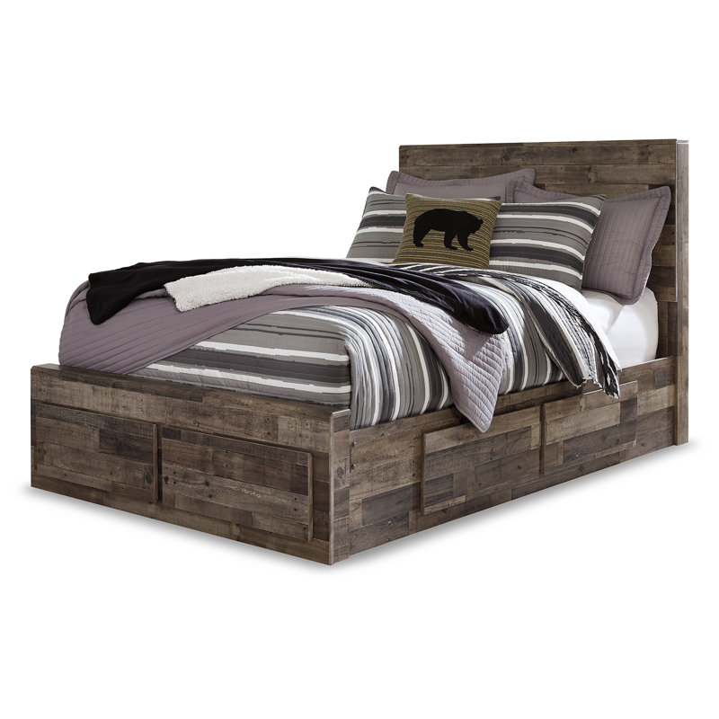 Derekson Full Panel Bed with 6 Storage Drawers
