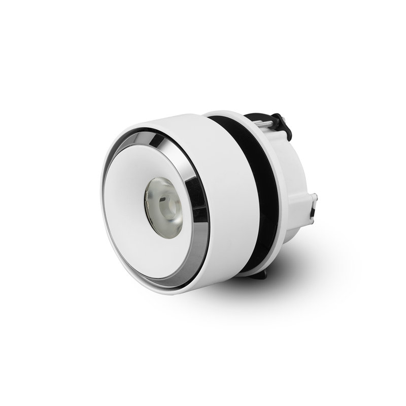 Plafonnier encastré réglable à DEL Orbit intégré certifié ETL, angle de faisceau 36, Blanc
