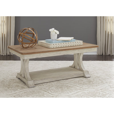 Harlowe Trestle Coffee Table with Storage