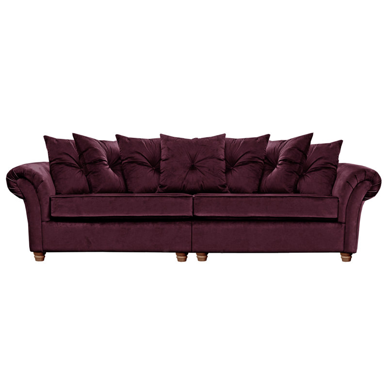 Lila Velvet Sofa, Aubergine