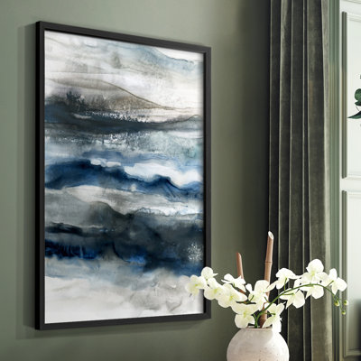 «Ocean Profondeurs», reproduction encadrée - bois massif