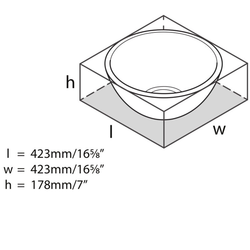 Maru 42 Round 16-5/8" Vessel Lavatory Sink in Volcanic Limestone without Internal Overflow