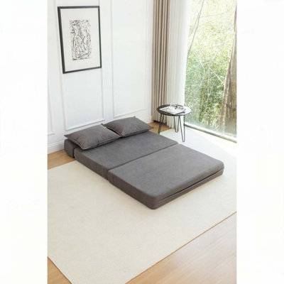 Canapé-lit pliable avec méridienne et matelas
