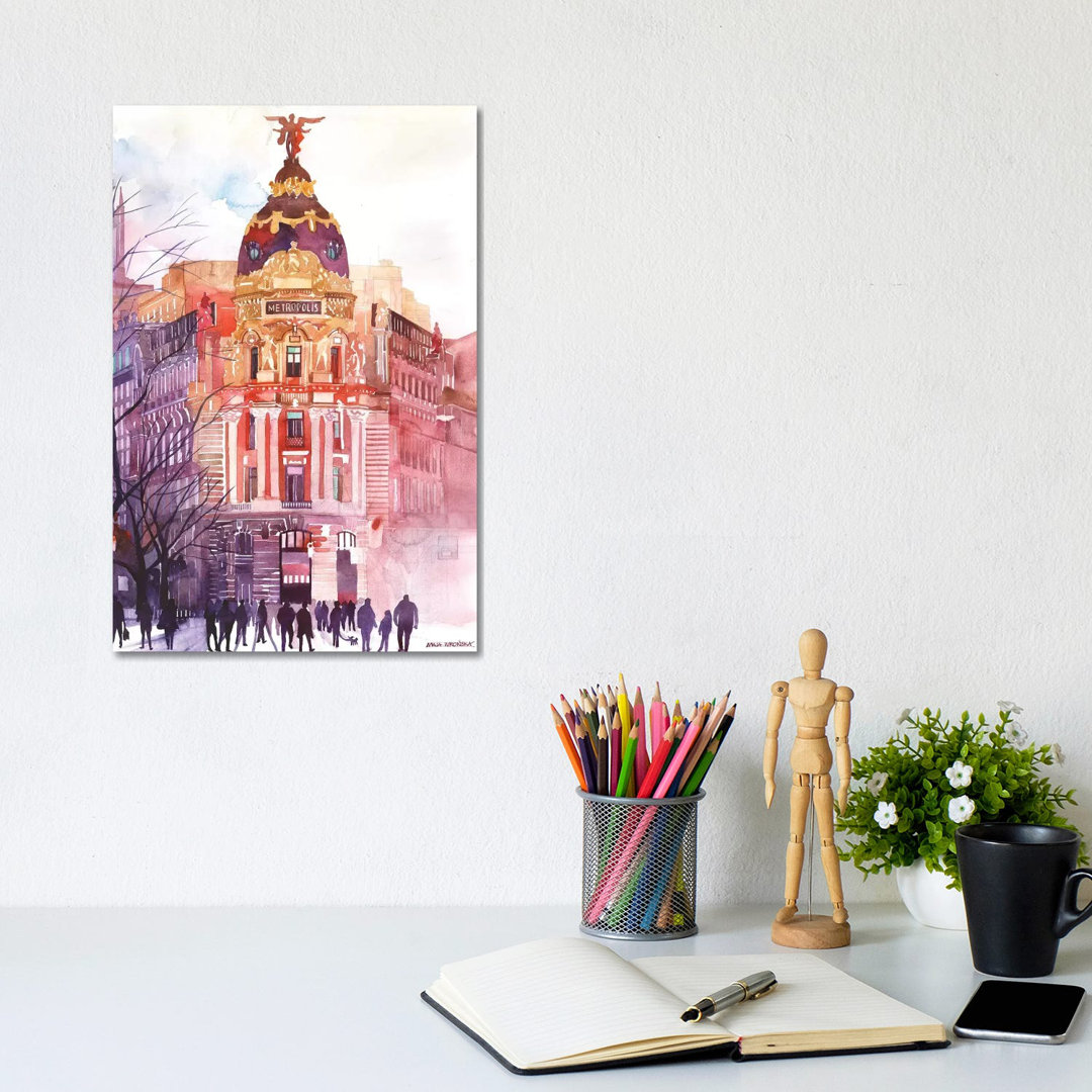 Madrid by Maja Wronska - Wrapped Canvas Painting