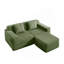 Canapé modulaire modulaire en L à 2 places sans os, canapé modulaire Cloud avec assise profonde, canapé modulaire moderne à 2 places avec coussins décoratifs et 1 repose-pieds mobile, tissu en velours côtelé-2030484285