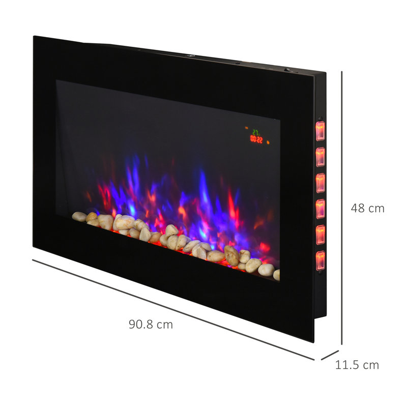 Chatman Belfry Heating 90.8cm W Black Electric Fireplace