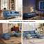 86.6'' 3-Level Adjustable Chenille Reversible L-Shaped Sectional-419267790