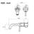 Wall Mounted Bathroom Sink Faucet In Brushed Gold - Pop-Up Drain, Single Lever For Optimal Water Temperature Control, Noise-Reducing Aerator, Brass Nickel With Handle Simple Flow Adjustment, Splash-121627542