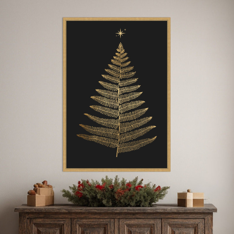 «Shining Bright At Christmas Night» par Eins Kubistika, reproduction d'art sur toile encadrée
