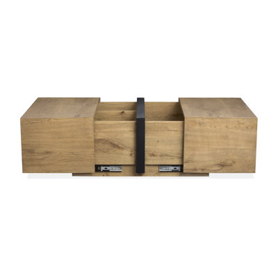 Table basse carrée avec roulettes Fostoria