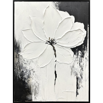 Art mural en toile encadrée monochrome 30 "x 39"