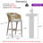  Outdoor Bar Height Stools Set Of 2 Rattan Wicker Chairs With Sunbrella Cushion-1742823635-1742823645