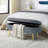 Oval Storage Bench With Metal Legs-1924148047