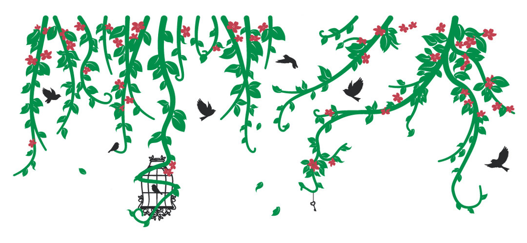 Plants & Flowers Non-Wall Damaging Wall Decal Ophelia & Co. 