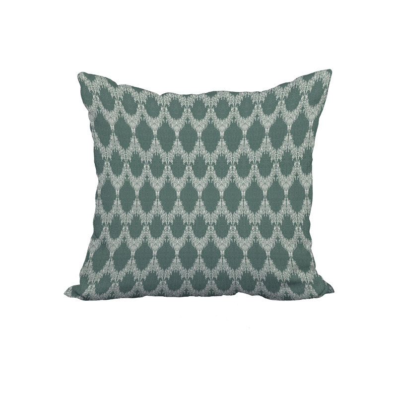 Housse de coussin carré en coton et insert, 18 po x 18 po, Vert