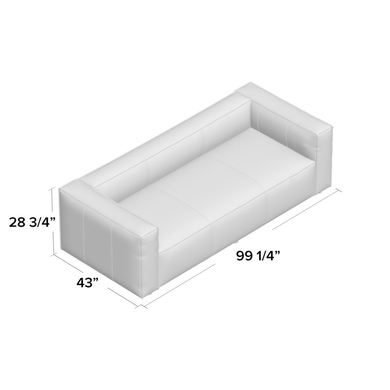Nolita Sofa, Saiko Natural Top Grain Leather