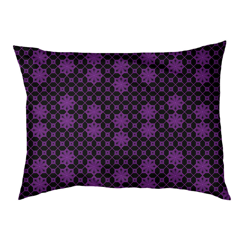 Coussin pour chien Byrge, Très grand (l 52 po x P 42 po x H 17 po), Mauve / Noir