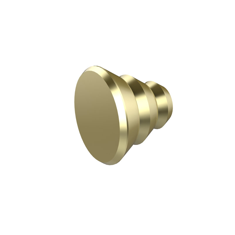 Universal Circle Conical Knob, Satin Brass