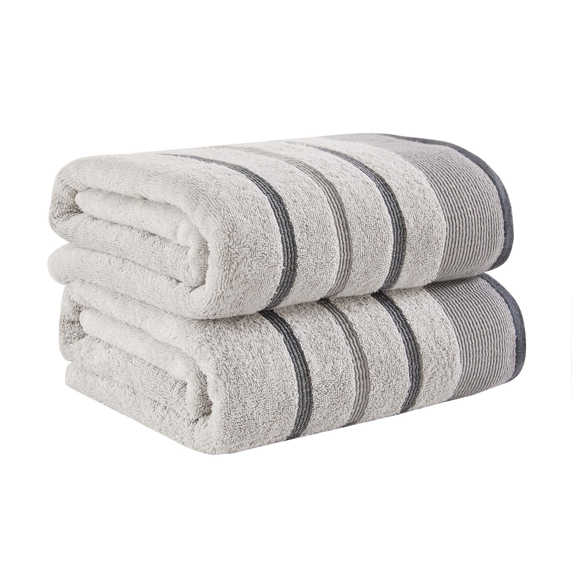 Deanthony Luxury Cotton Decorative, Bath Sheets - 2 Pack, Light Gray/Mid Gray/Dark Gray