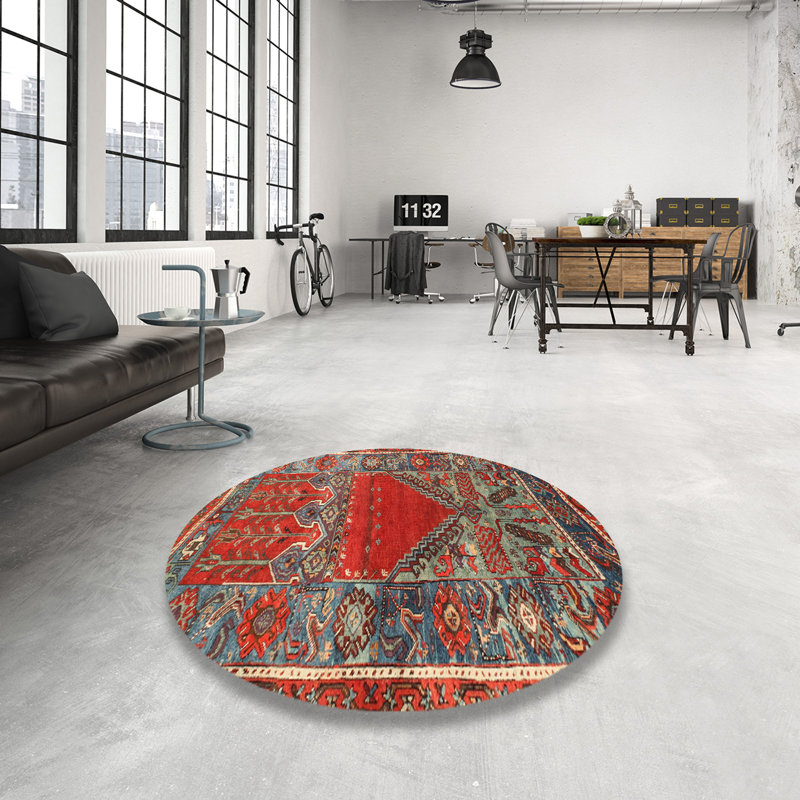 Tapis bleu Southwestern, Rond 6 pi