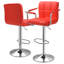 Tabouret de bar pivotant à hauteur réglable avec hauteur de comptoir et dossier Tabourets de bar en similicuir avec repose-pieds et accoudoirs-599408569