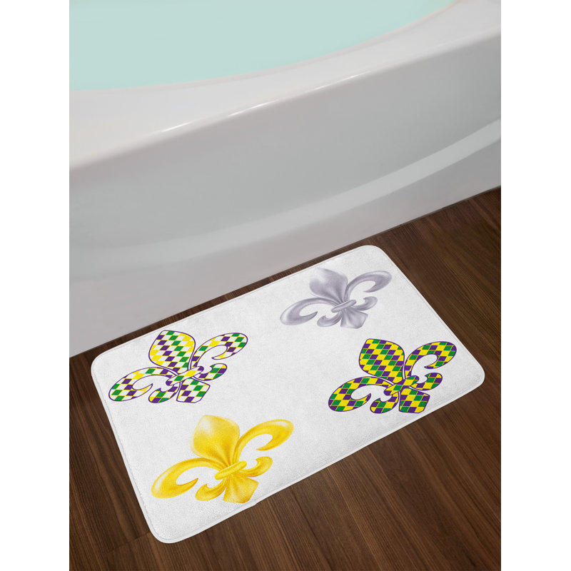 Tapis de bain East Urban Home, envers antidérapant, 30,2 po x 20 po, vermillon brun sable