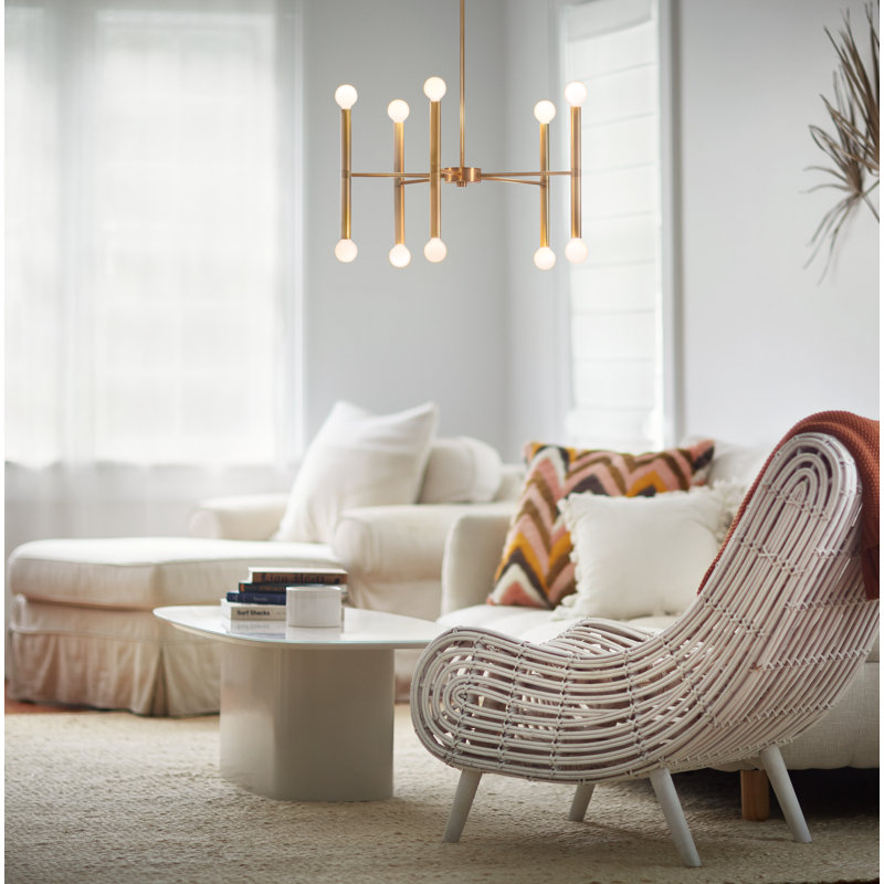 Jamir 10-Light Chandelier, Gold