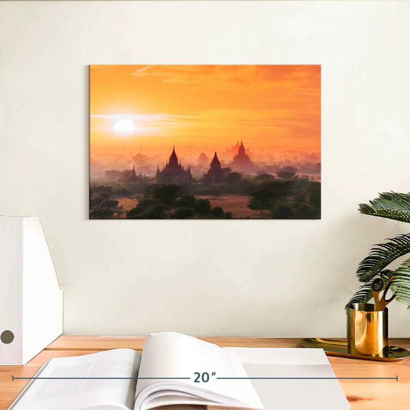 Lilie Myanmar Buddhist Temples, 8" H x 12" W