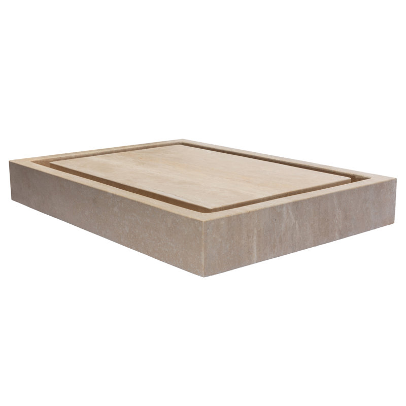 Eden Bath Infinity 16'' Beige Stone Rectangular Bathroom Sink