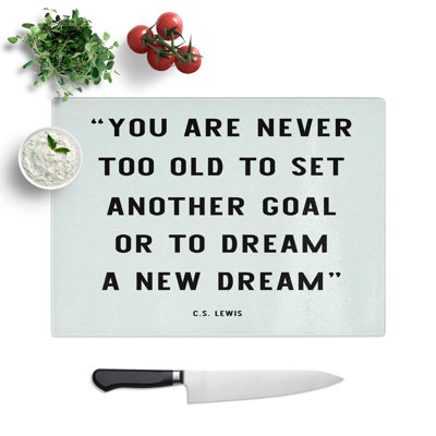 Dream a New Dream Typography Chopping Board
