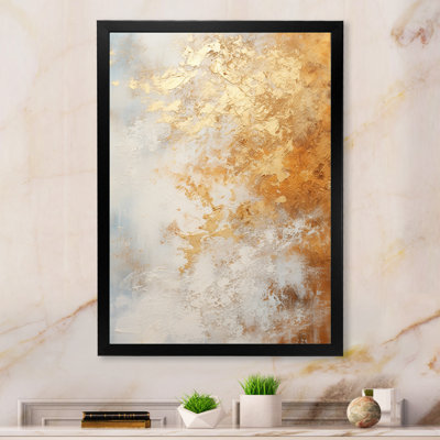 Fleur de neige beige et or