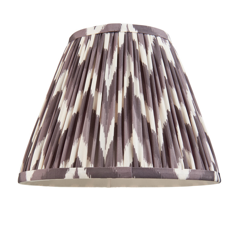 Zigzag Lamp Shade, Brown, 18.5cm H x 12.5cm W x 25cm D