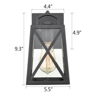 Black Outdoor Wall Sconce Lighting Dusk to Dawn Outdoor Lights 2 Pack