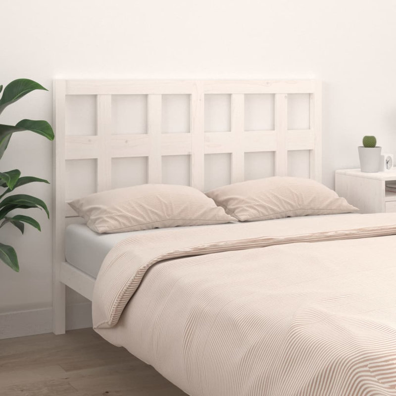 Mendota Solid Wood Headboard, White, 125.5 x 100 cm