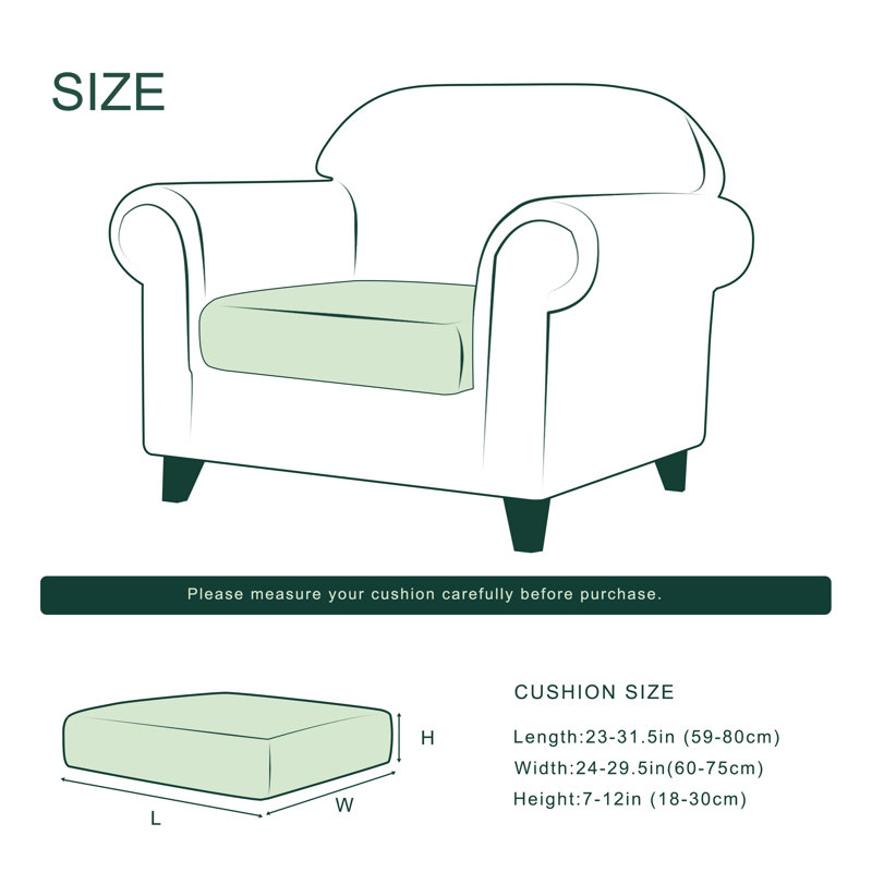 Stretch Box Cushion Armchair Seat Slipcover, Wine