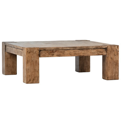 Dovetail Furniture Parson Reclaimed Pine Wood Coffee Table, Natural In Natural Wood