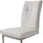 Ensemble de deux chaises d'appoint noires et argentées en similicuir-947560403