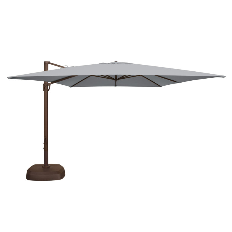 Parasol carré en porte-à-faux 10 pi Darel, Bronze, Sunbrella / granit