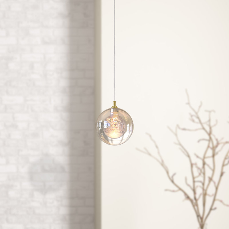 Riverdale 1 - Light Single Pendant, Brushed Brass