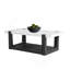 Ensemble de table moderne 3 pièces de style contemporain 1 table basse 1 table de bout 1 table de canapé 1 table en faux marbre avec finition deux tons noir-931160661