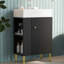Meuble-lavabo moderne 21,6 po, lavabo en céramique, meuble latéral gauche pour rangement-1662241094