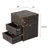 Lannigan Vintage Storage Chest with Buckle Hinged Top, Linen Accent End Side Table-1818736010