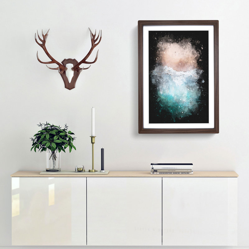 Sandy Beach - Picture Frame Graphic Art Print, 33cm H x 24cm W x 2cm D, Walnut Framed