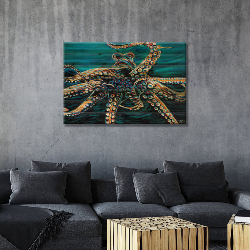 Pieuvre sauvage II, L 26 po x H 18 po