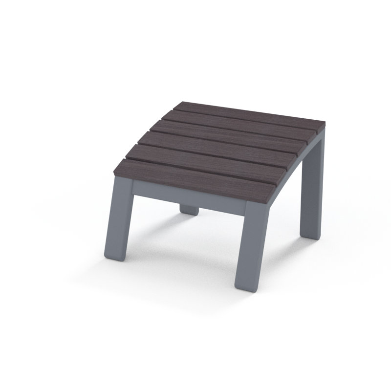 Newport Outdoor Ottoman, Snow, Boardwalk