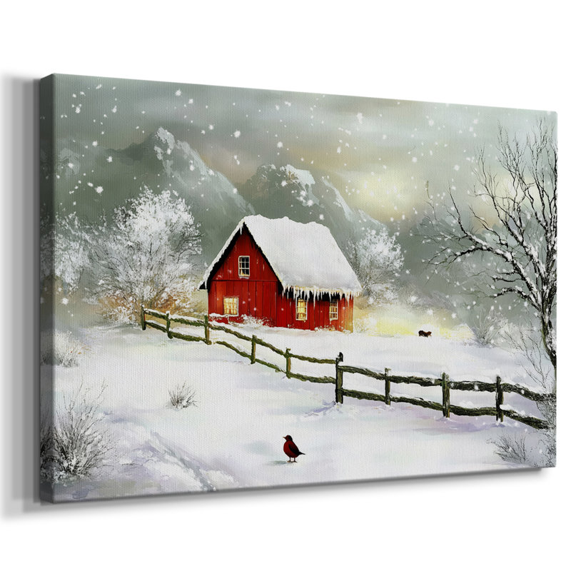 Christmas Holiday Art III - Toile tendue avec châssis - CL, H 16 po x l 24 po