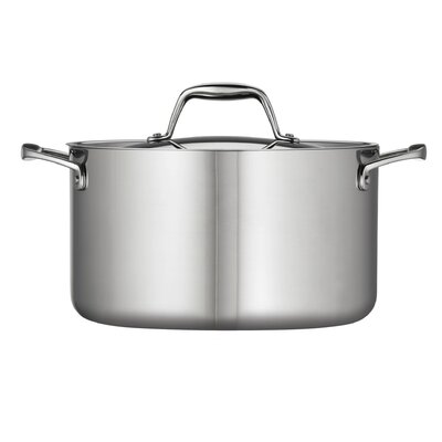 Tramontina Gourmet Tri-Ply Clad 6 Qt. Stock Pot with Lid -  80116/040DS