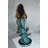 Mermaid with Dolphin Fountain Bronze Statue, Sobel Perfect Outdoor Water Display, 16"L x 16"W x 39"H